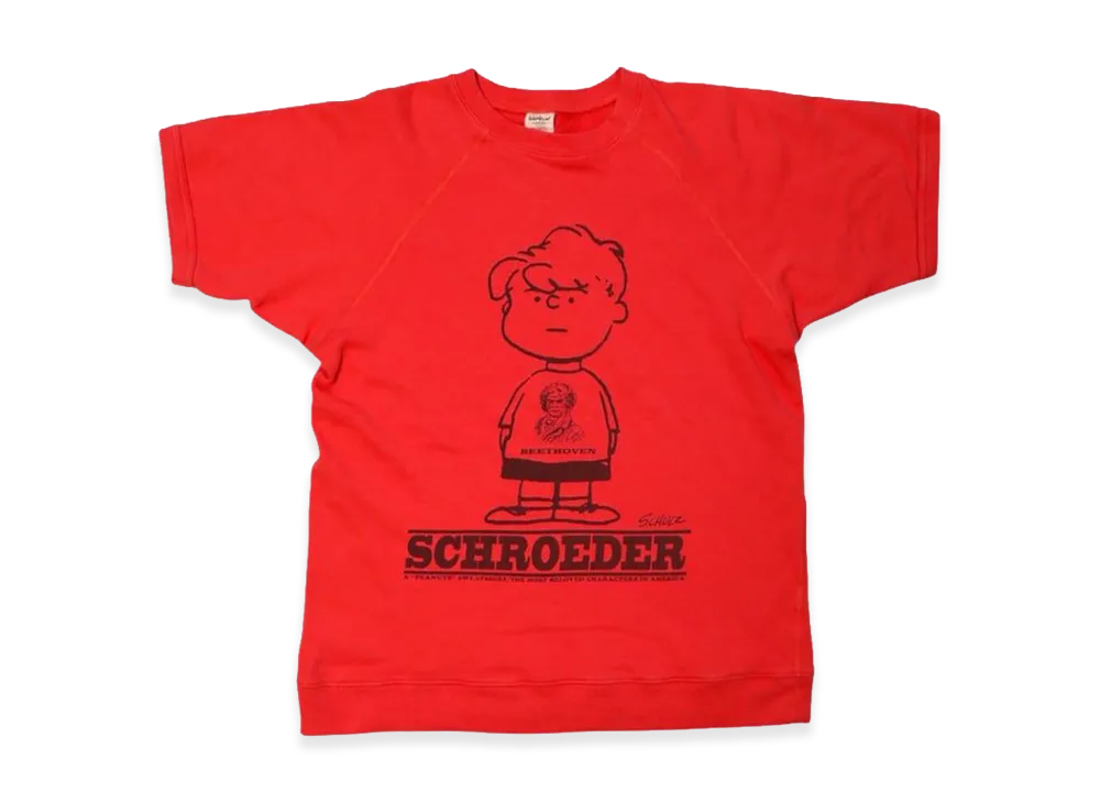 SAPEur x PEANUTS Schroeder S/S Sweat "Pink"