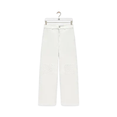LOEWE Anagram Baggy Jeans "White"