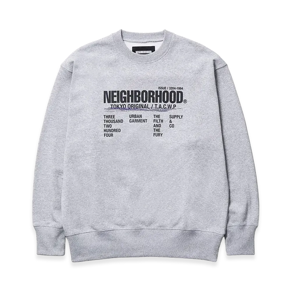 NEIGHBORHOOD ISETAN MEN'S Exclusive Sweatshirt "Gray"