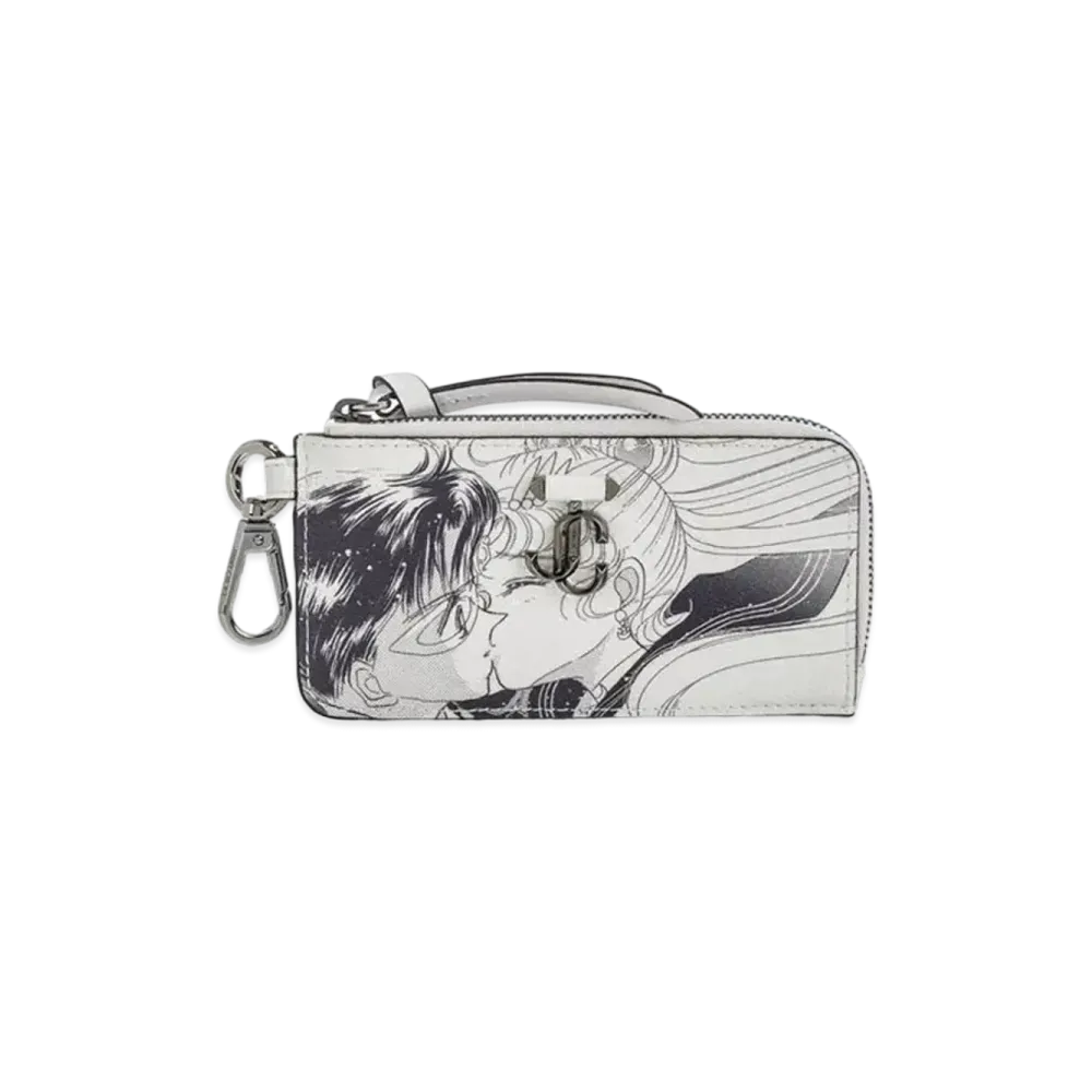 Jimmy Choo x Pretty Guardian Sailor Moon Sailor Moon & Tuxedo Mask Lise-Z Card Holder Manga Printed PU Leather "Monochrome"