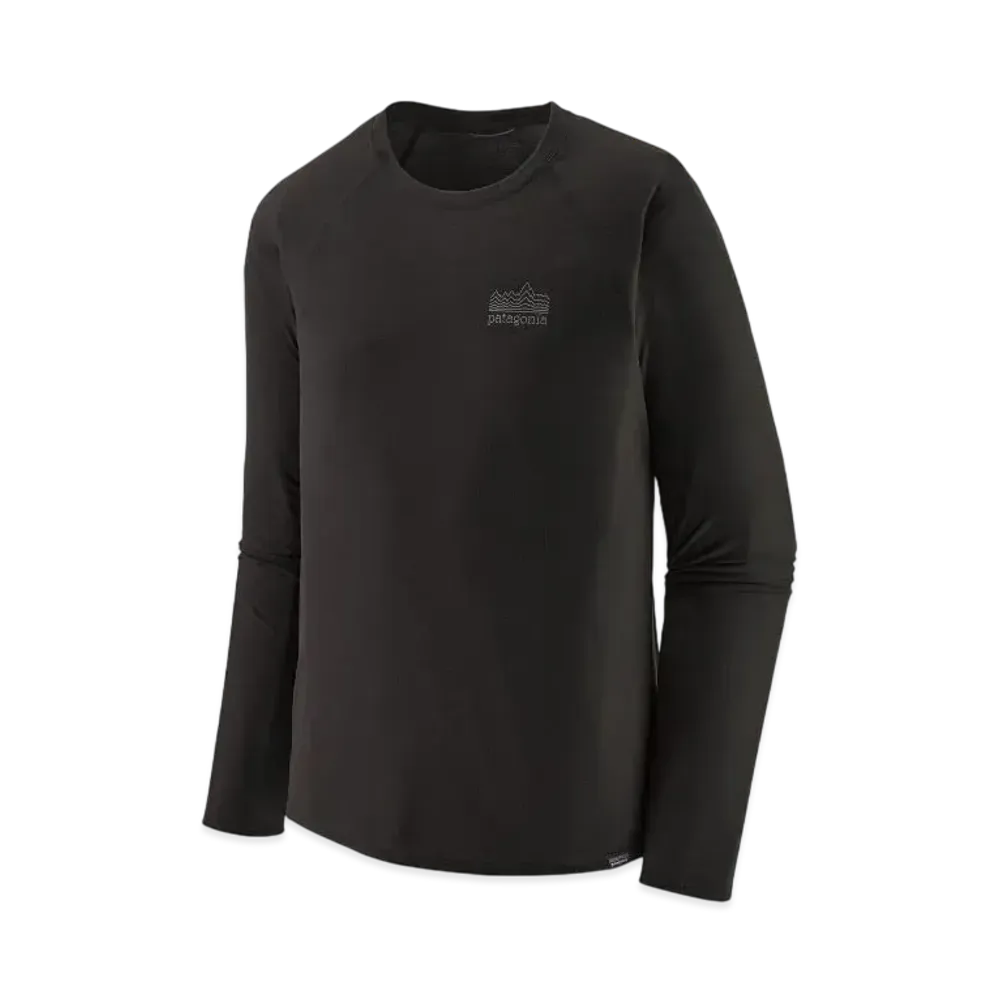 Patagonia Men's Longsleep Cap Cool Trail Graphic Shirt "Black"