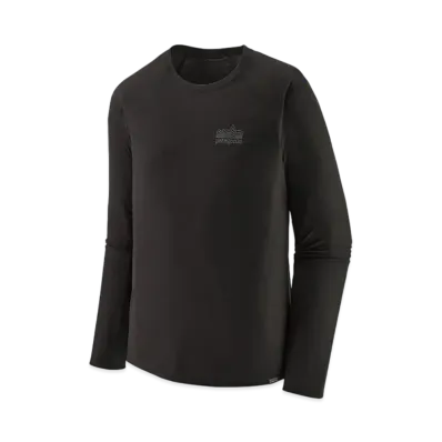 Patagonia Men's Longsleep Cap Cool Trail Graphic Shirt "Black"