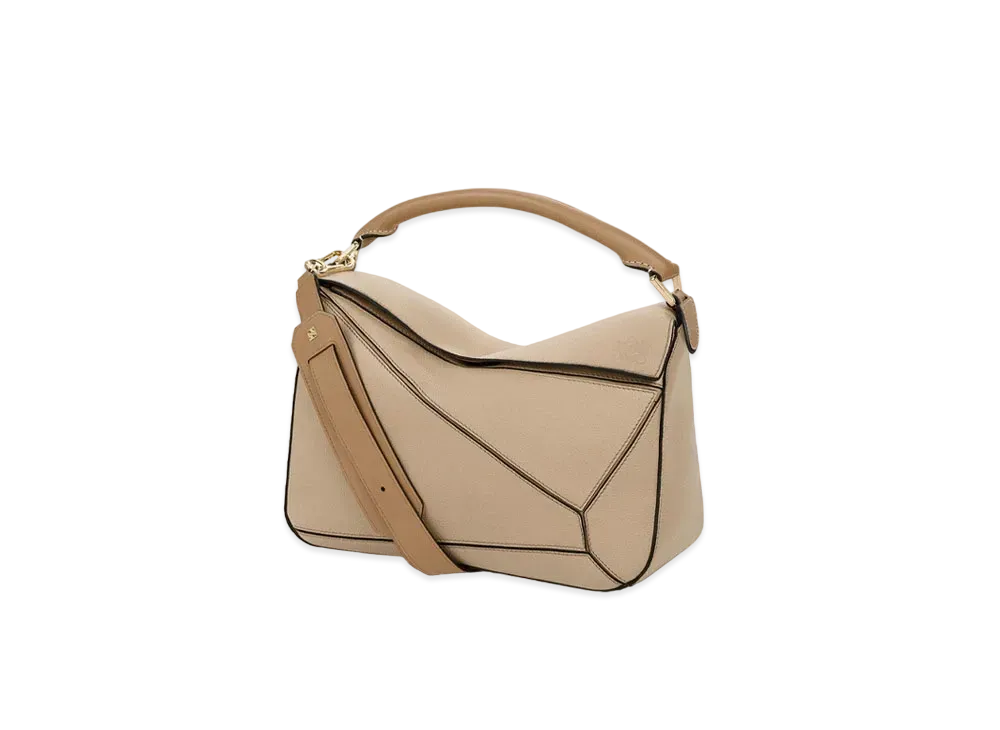 LOEWE Puzzle Bag In Soft Grained Calfskin "Sand / Mink Color"