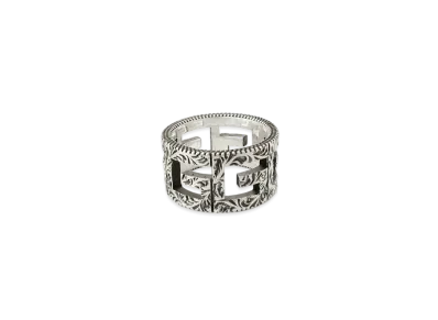 GUCCI Silver Ring With Square G