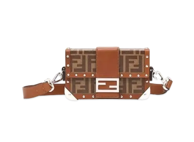 FENDI Baguette Trunk Small Fabric Bag "Brown"