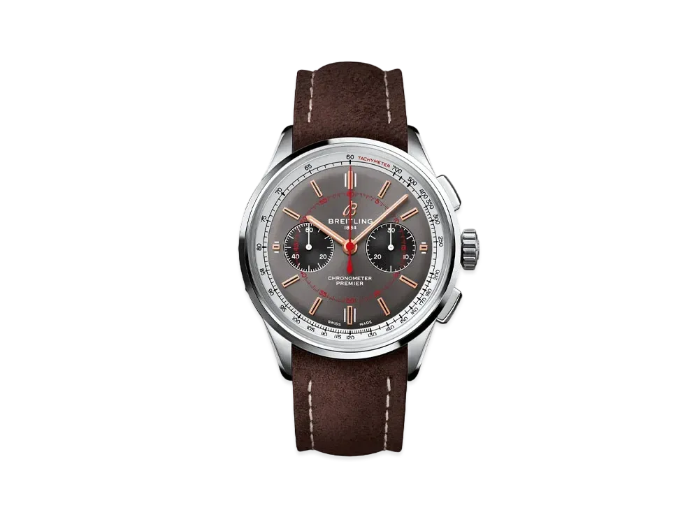 BREITLING PREMIER B01 CHRONOGRAPH 42 WHEELS AND WAVES "Anthracite"