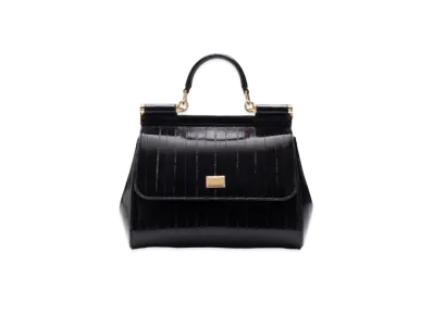 Dolce&Gabbana Sicily Bag Medium Earthekin "Black"