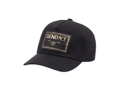 FENDI x Versace Fendace Black Canvas Logo Baseball Cap "Black"