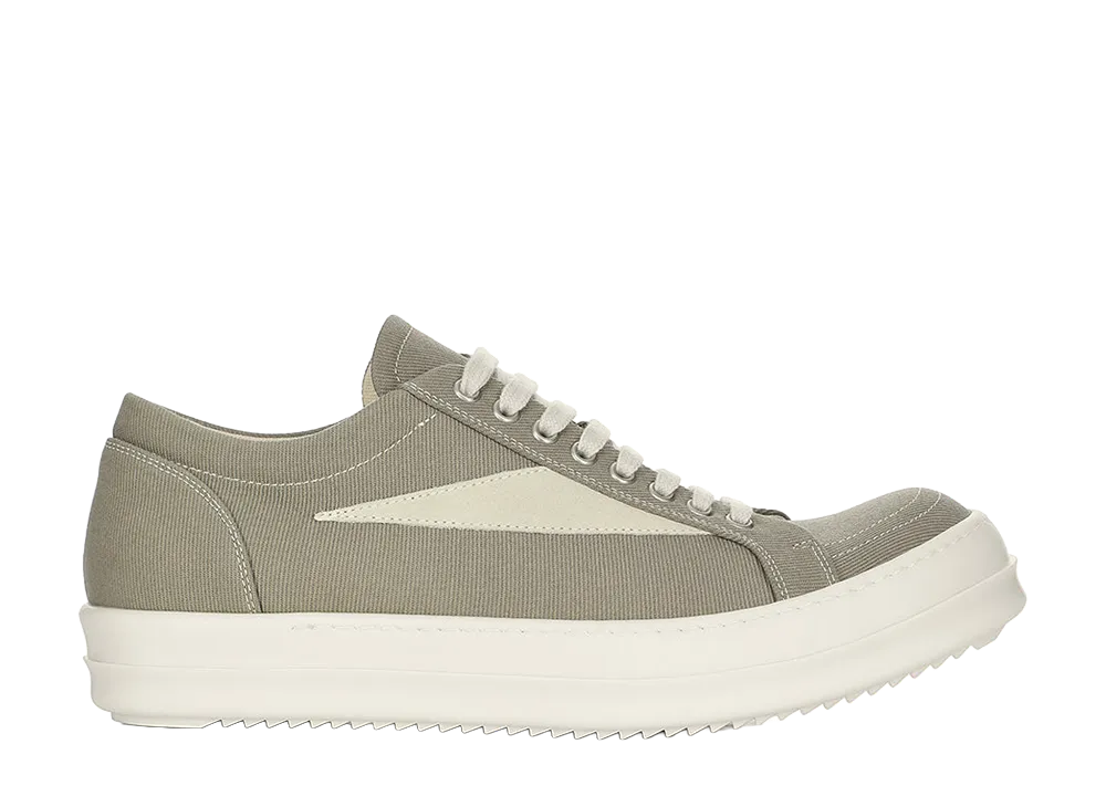 Rick Owens DRKSHDW FW26 Tower Vintage Sneaks 13oz Overdyed Denim and Suede Leather "Mineral/Milk"