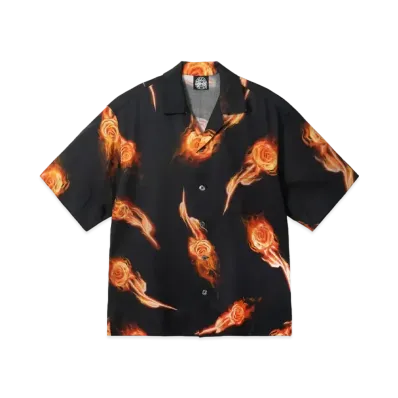 Stussy x Dries Van Noten Flame Rose Shirt "Black"