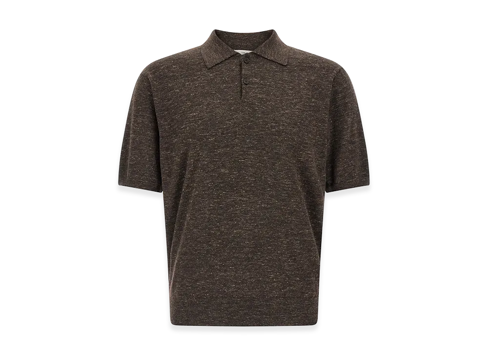 The Row 'Borges Top' Polo Shirt "Brown"