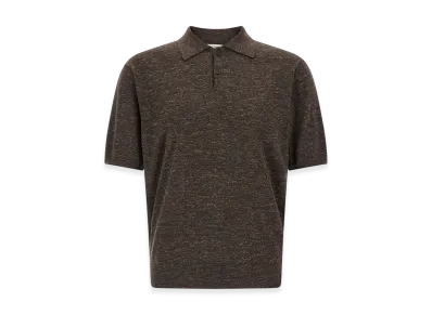 The Row 'Borges Top' Polo Shirt "Brown"