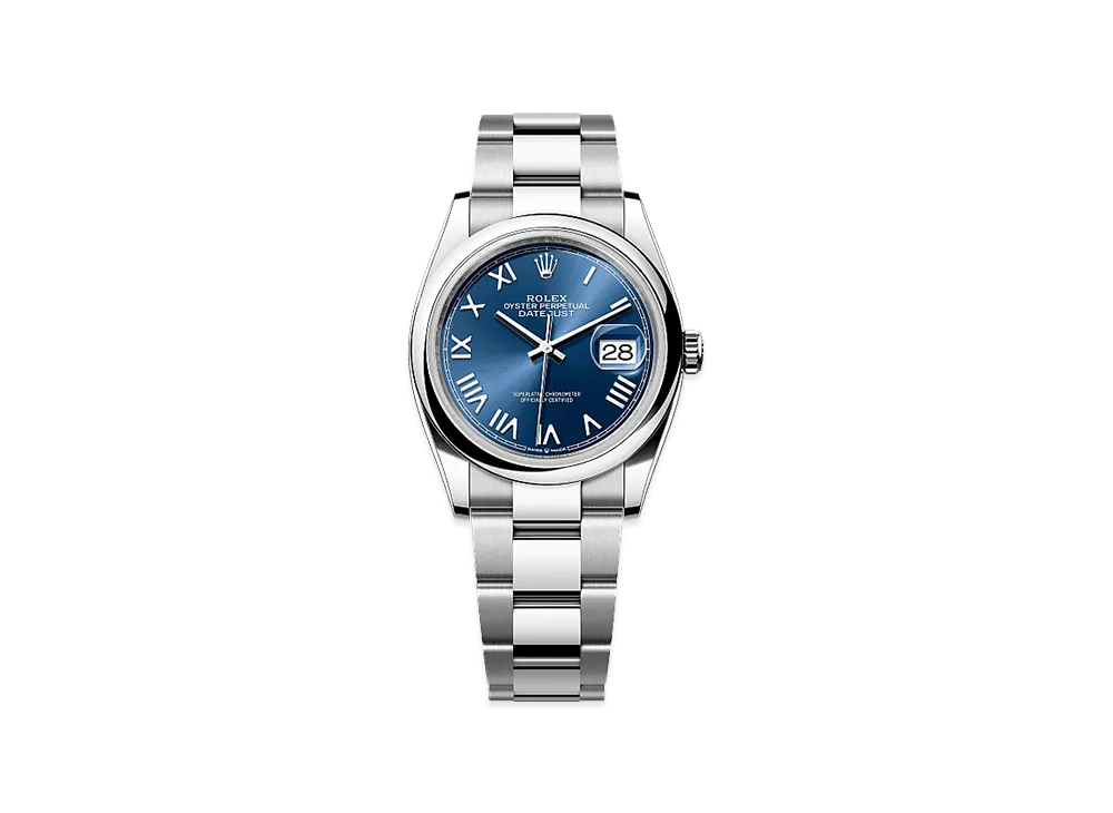 ROLEX Datejust 36 Oystersteel "Bright Blue"
