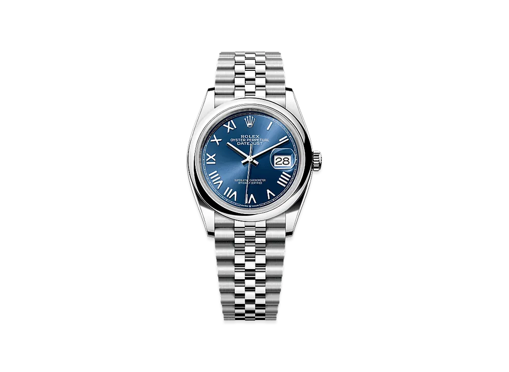 ROLEX Datejust 36 Oystersteel "Bright Blue"