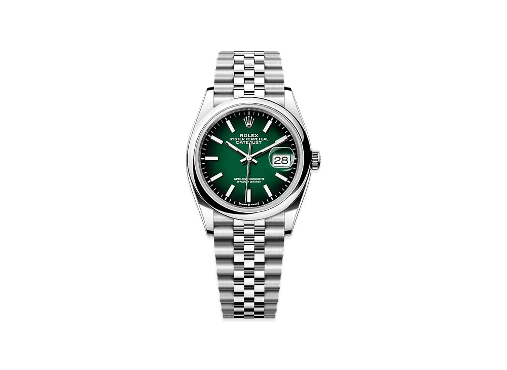 ROLEX Datejust 36 Oystersteel "Green Ombre"