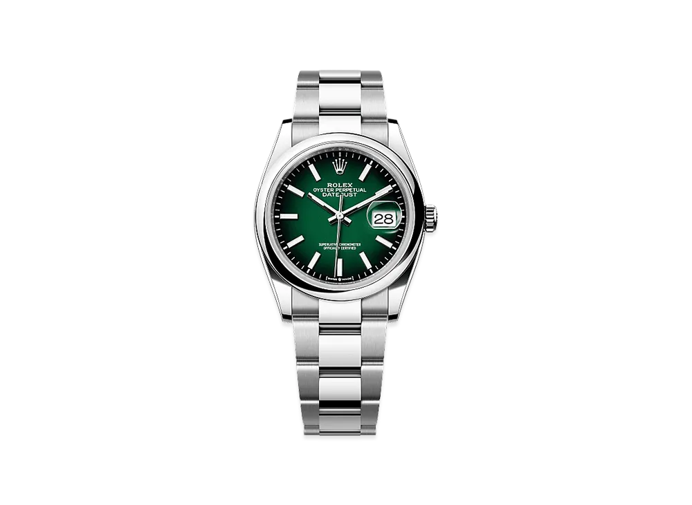 ROLEX Datejust 36 Oystersteel "Green Ombre"