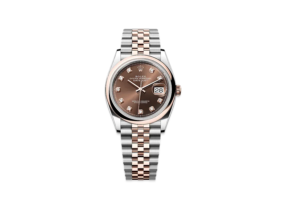 ROLEX Datejust 36 Oystersteel & Everose Gold "Chocolate"