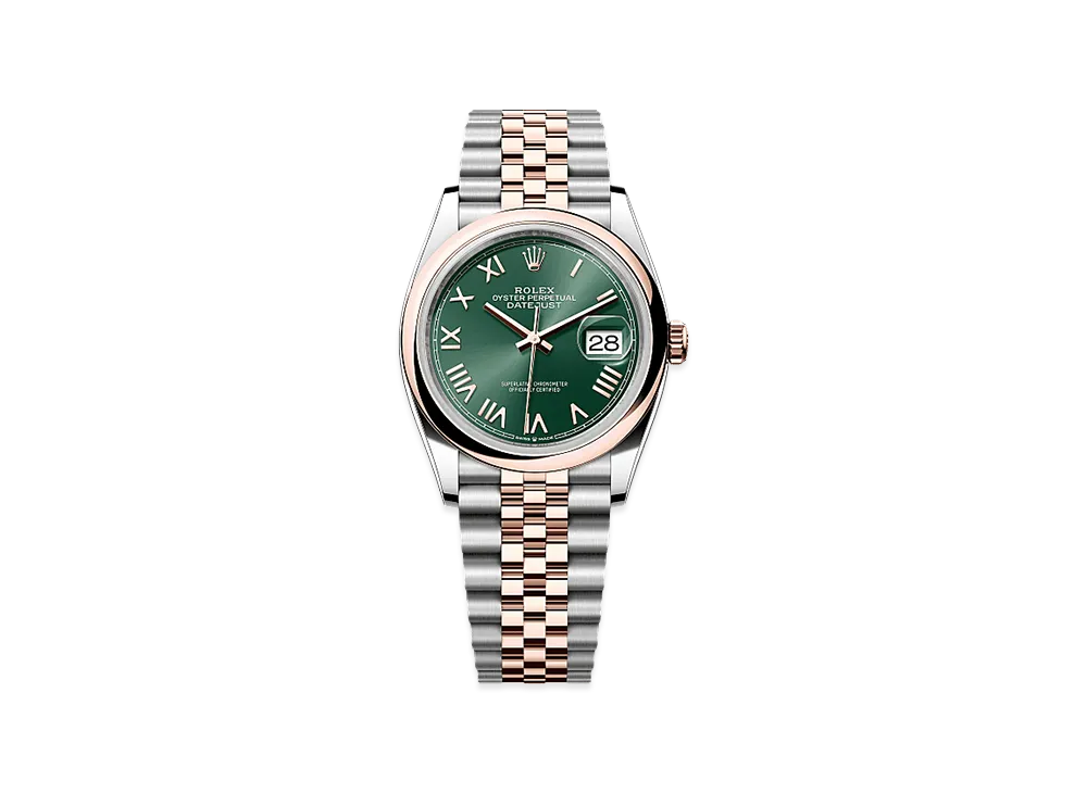 ROLEX Datejust 36 Oystersteel & Everose Gold "Mint Green"