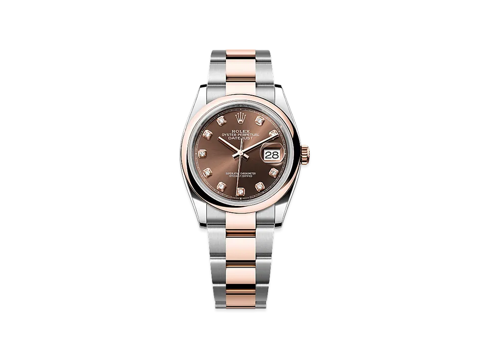 ROLEX Datejust 36 Oystersteel & Everose Gold "Chocolate"