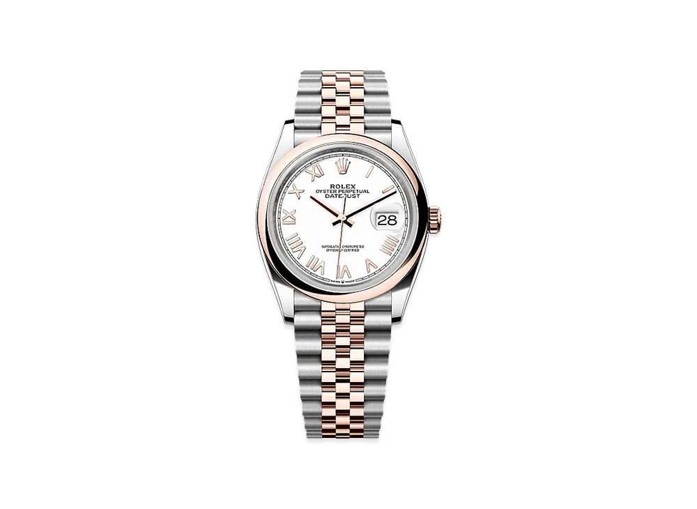 ROLEX Datejust 36 Oystersteel & Everose Gold "White"