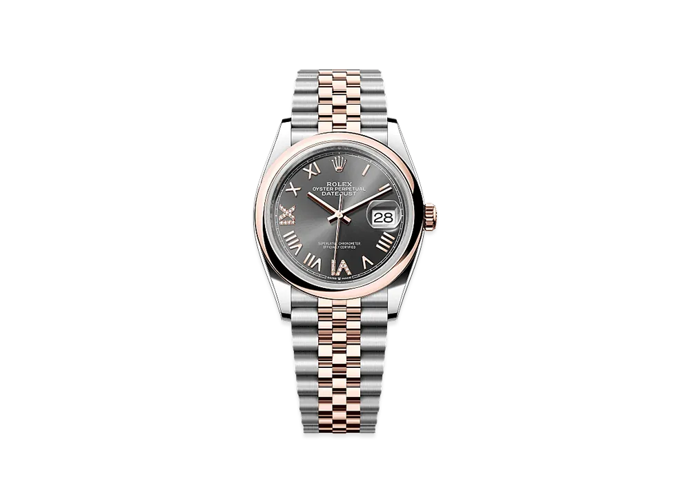 ROLEX Datejust 36 Oystersteel & Everose Gold "Slate"