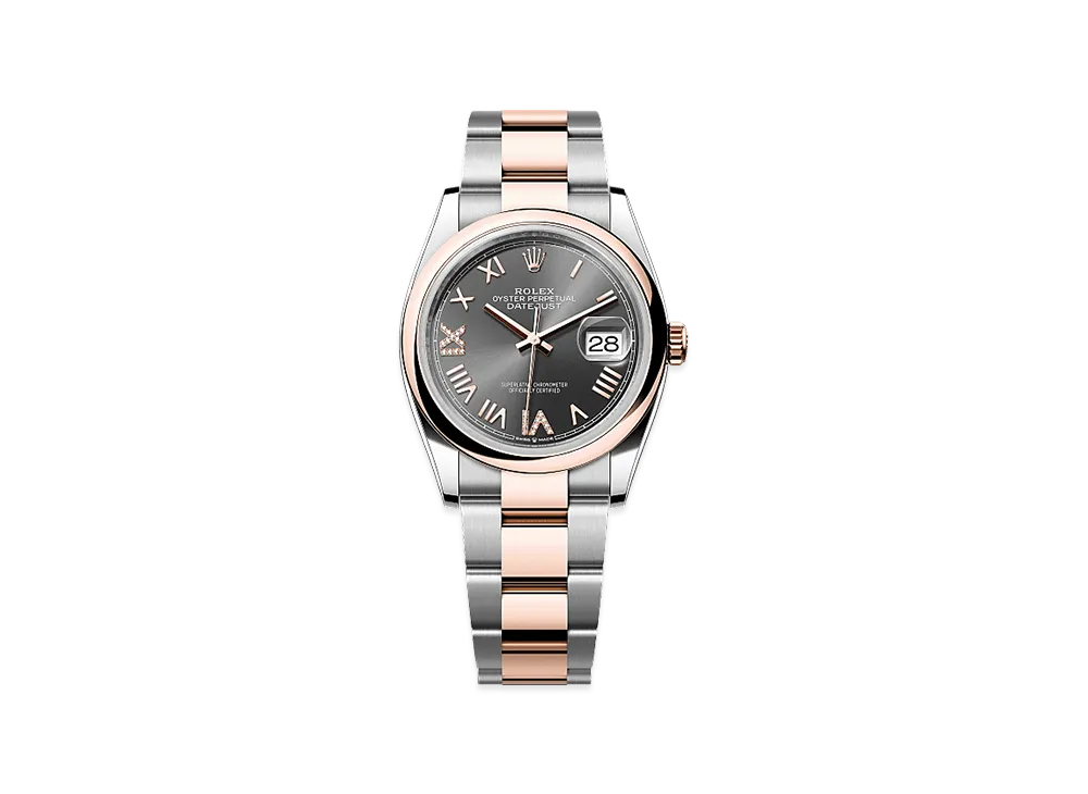 ROLEX Datejust 36 Oystersteel & Everose Gold "Slate"
