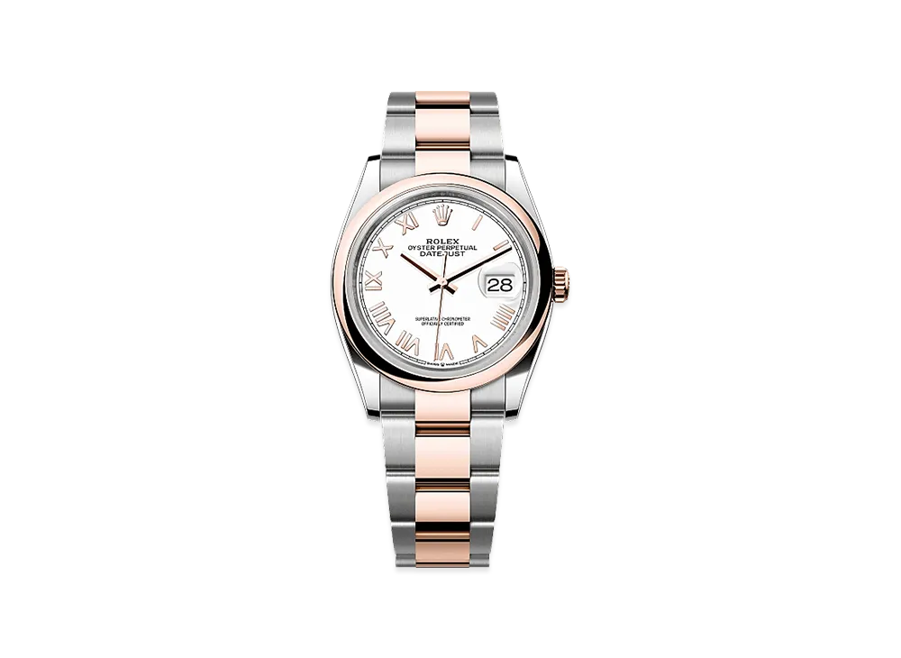 ROLEX Datejust 36 Oystersteel & Everose Gold "White"