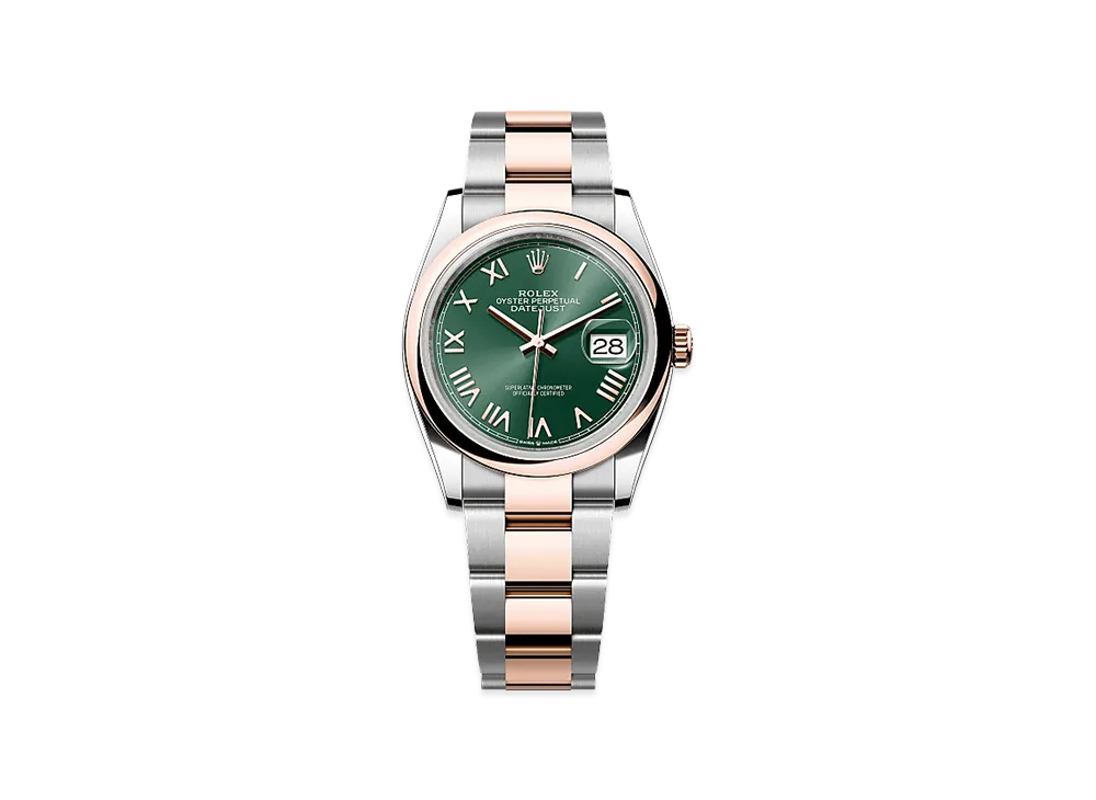 ROLEX Datejust 36 Oystersteel & Everose Gold "Mint Green"