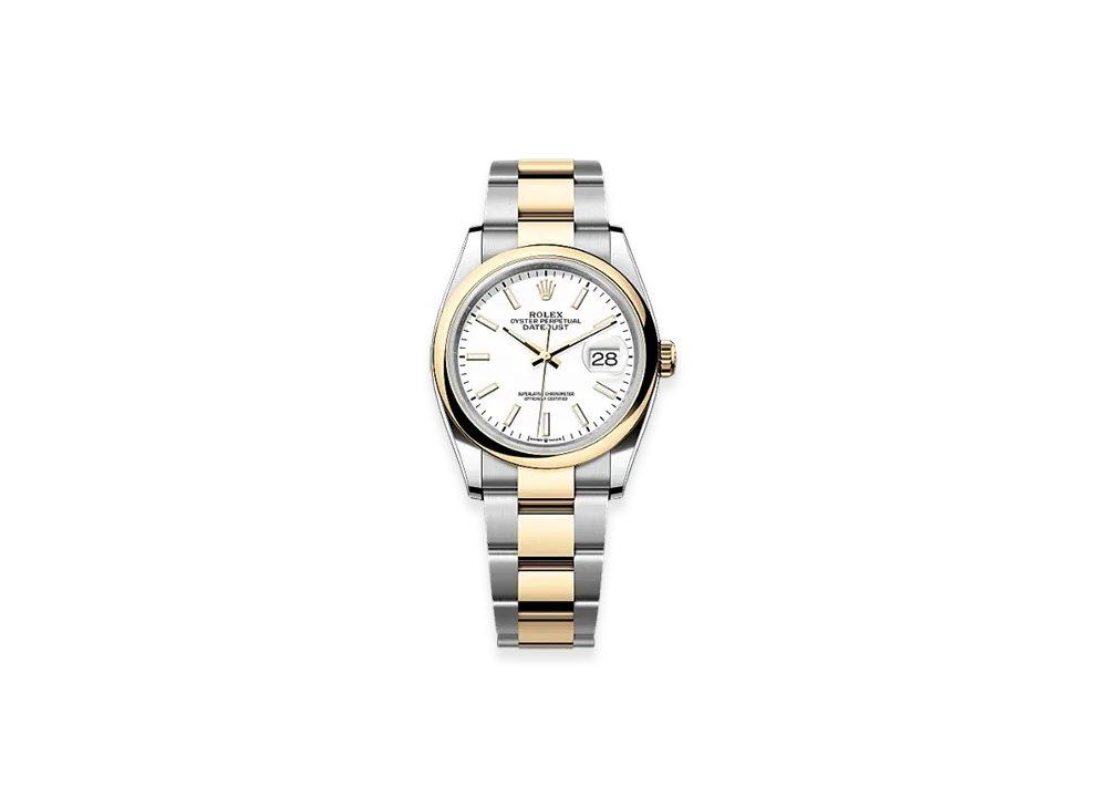ROLEX Datejust 36 Oystersteel & Yellow Gold "White"