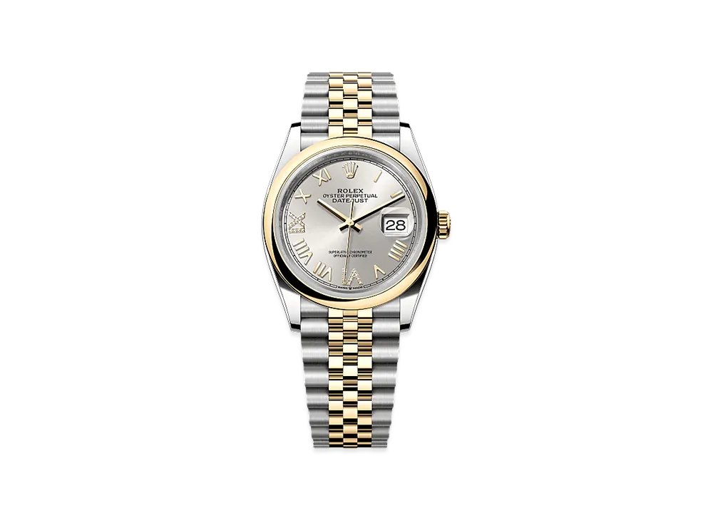 ROLEX Datejust 36 Oystersteel & Yellow Gold "Silver"