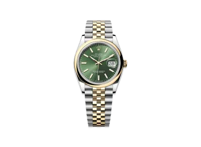 ROLEX Datejust 36 Oystersteel & Yellow Gold "Olive Green"