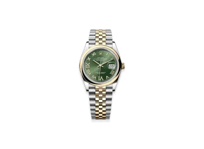 ROLEX Datejust 36 Oystersteel & Yellow Gold "Green"