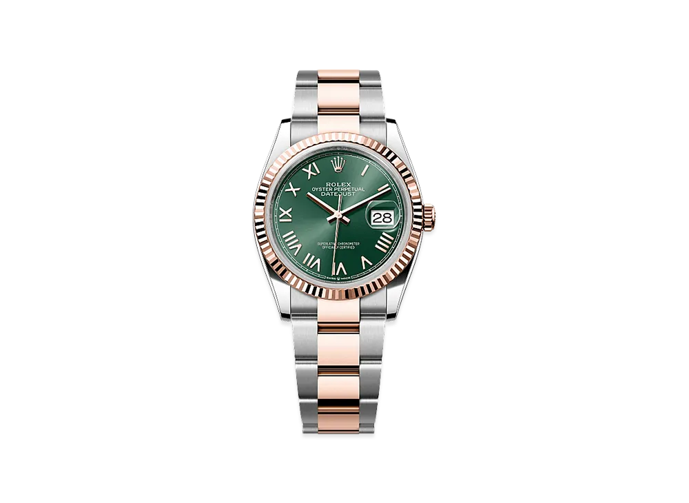 ROLEX Datejust 36 Oystersteel & Everose Gold "Mint Green"
