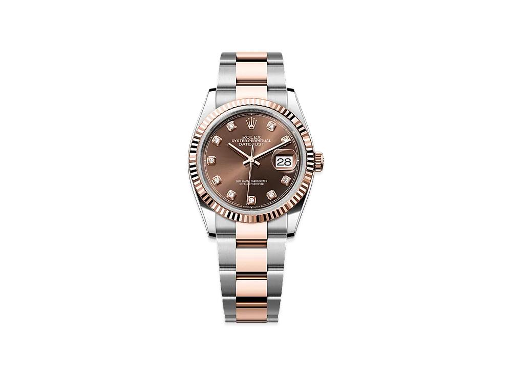 ROLEX Datejust 36 Oystersteel & Everose Gold "Chocolate"