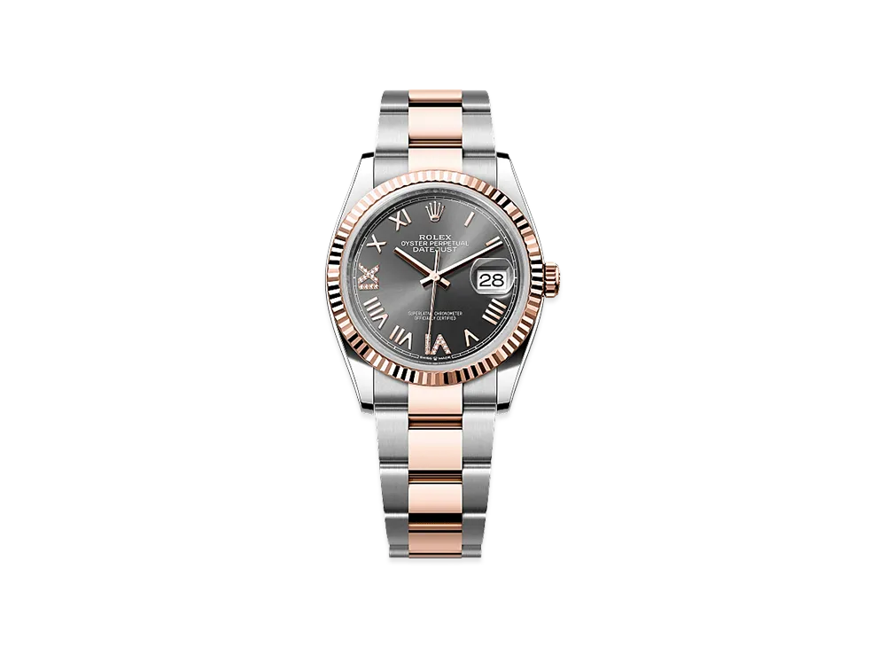 ROLEX Datejust 36 Oystersteel & Everose Gold "Slate"