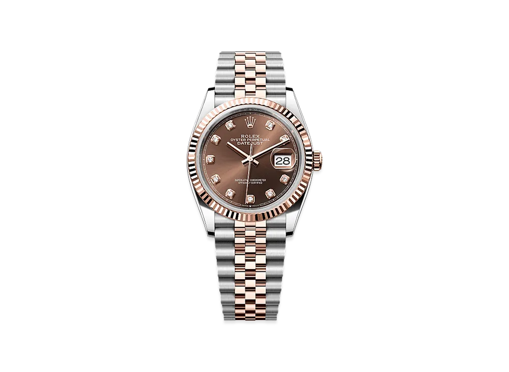 ROLEX Datejust 36 Oystersteel & Everose Gold "Chocolate"