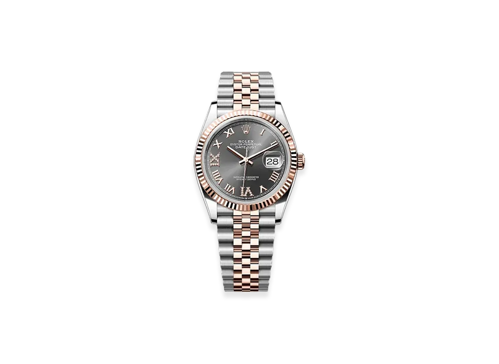 ROLEX Datejust 36 Oystersteel & Everose Gold "Grey"