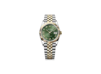 ROLEX Datejust 36 Oystersteel & Yellow Gold "Green"