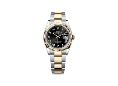 ROLEX Datejust 36 Oystersteel & Yellow Gold "Black"