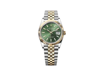 ROLEX Datejust 36 Oystersteel & Yellow Gold "Olive Green"