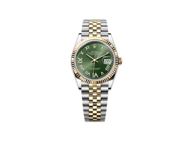 ROLEX Datejust 36 Oystersteel & Yellow Gold "Olive Green"