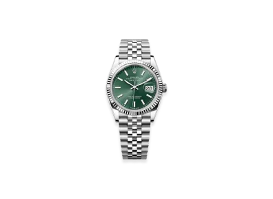 ROLEX Datejust 36 Oystersteel & White Gold "Green"
