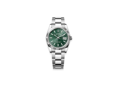 ROLEX Datejust 36 Oystersteel & White Gold "Green"