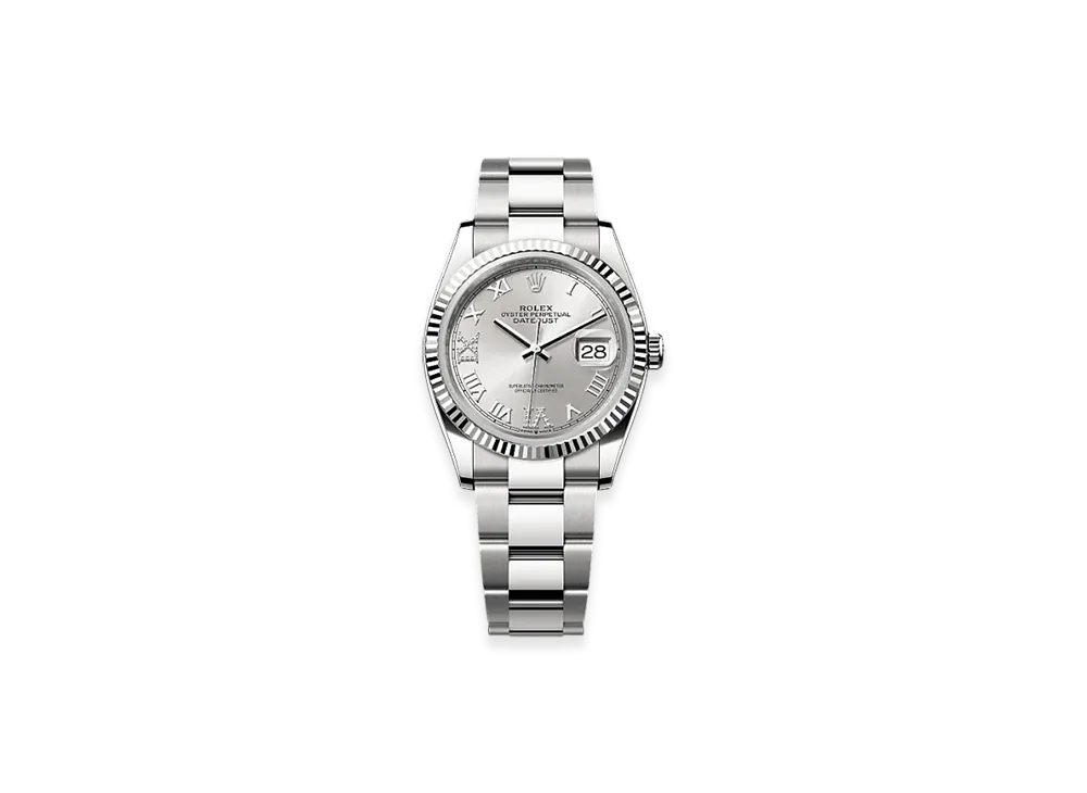ROLEX Datejust 36 Oystersteel & White Gold "Grey"