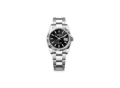 ROLEX Datejust 36 Oystersteel & White Gold "Black"