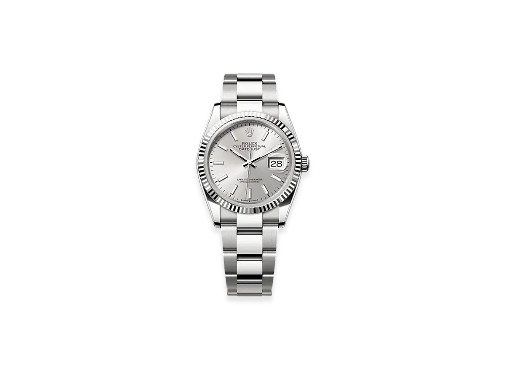 ROLEX Datejust 36 Oystersteel & White Gold "Grey"