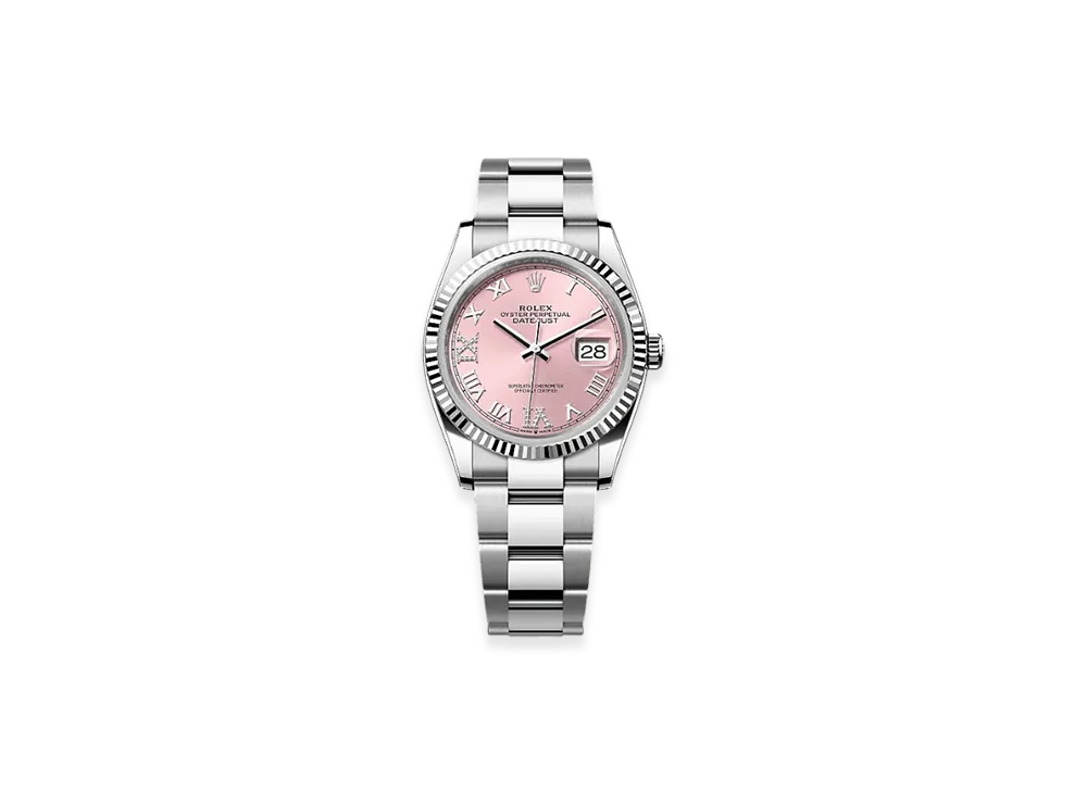 ROLEX Datejust 36 Oystersteel & White Gold "Pink"