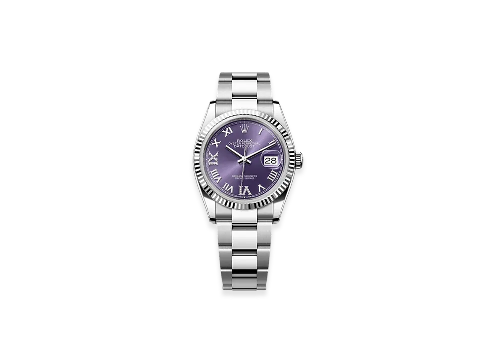 ROLEX Datejust 36 Oystersteel & White Gold "Purple"