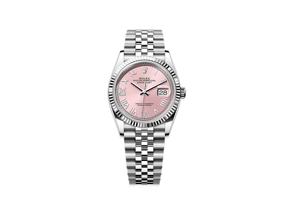 ROLEX Datejust 36 Oystersteel & White Gold "Pink"