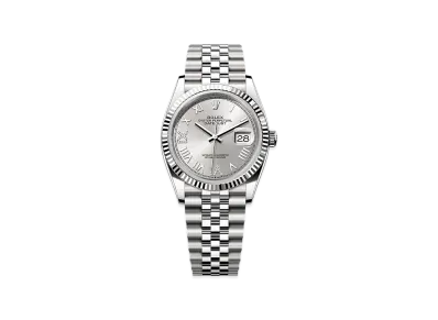 ROLEX Datejust 36 Oystersteel & White Gold "Silver"